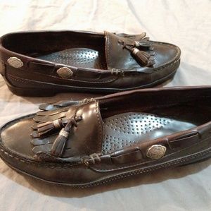 Dexter Loafers Womens 9 Rich Brown w/ conchos.